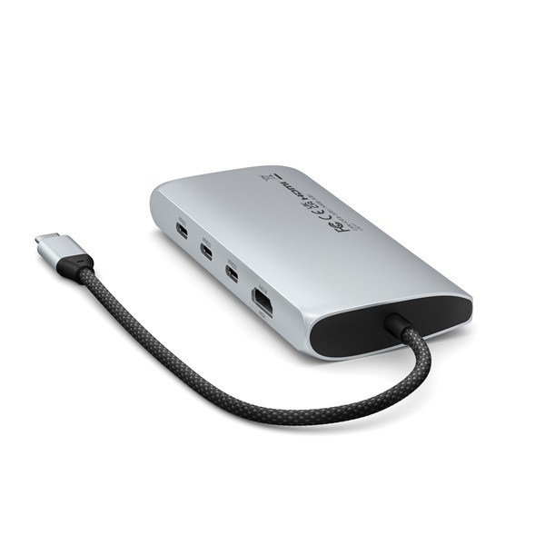 Satechi ST-P8KES Type-C 8K HDMI ezüst HUB