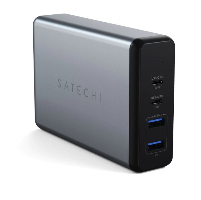 Satechi ST-TC108WM 108W 2xUSB/2xType-C asztroszürke töltő