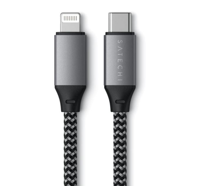 Satechi ST-TCL10M 25cm Type-C - Lightning asztroszürke kábel