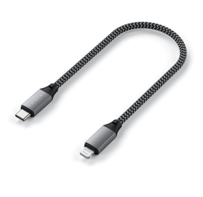 Satechi ST-TCL10M 25cm Type-C - Lightning asztroszürke kábel