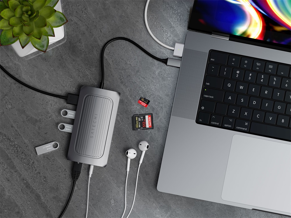 Satechi ST-U4MA3M USB 4 asztroszürke HUB