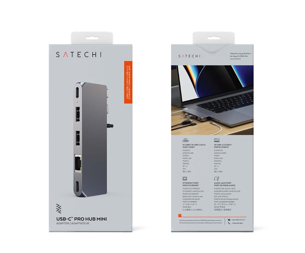 Satechi ST-UCPHMIM Aluminium Pro Mini asztroszürke HUB