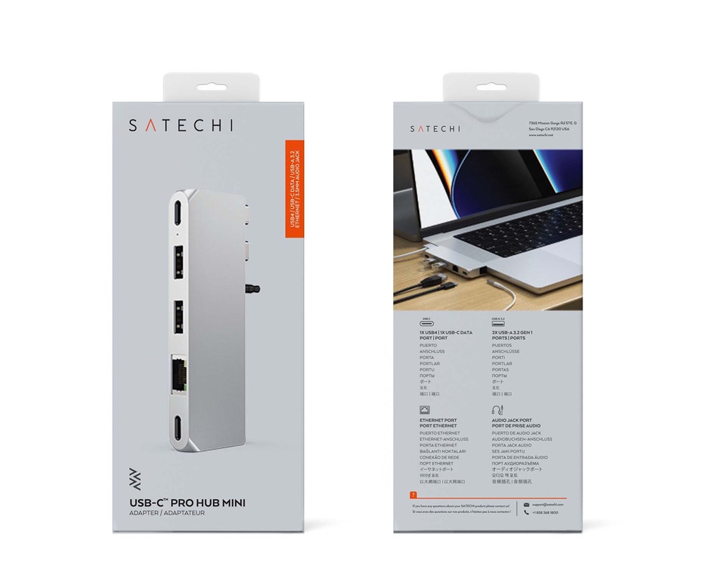 Satechi ST-UCPHMIS Aluminium Pro Mini ezüst HUB