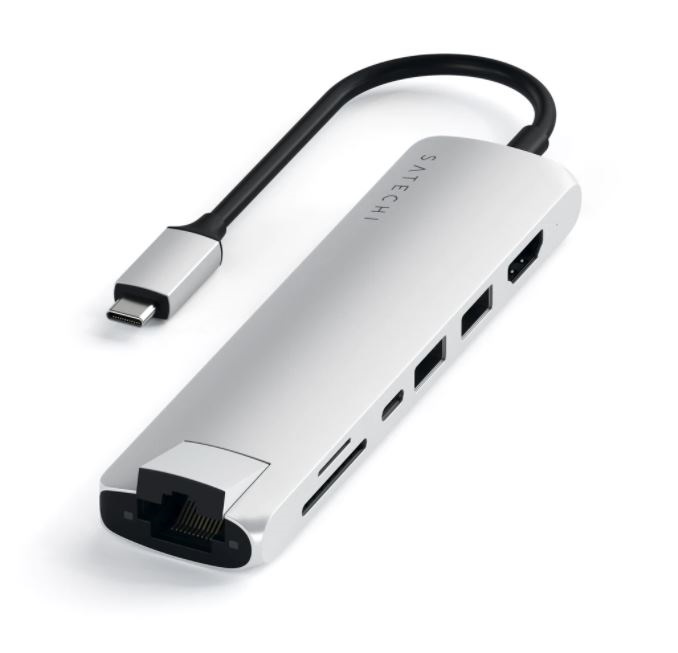Satechi ST-UCSMA3S Aluminium Slim Type-C 4K HDMI ezüst HUB