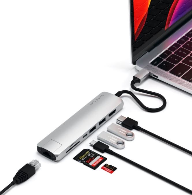 Satechi ST-UCSMA3S Aluminium Slim Type-C 4K HDMI ezüst HUB