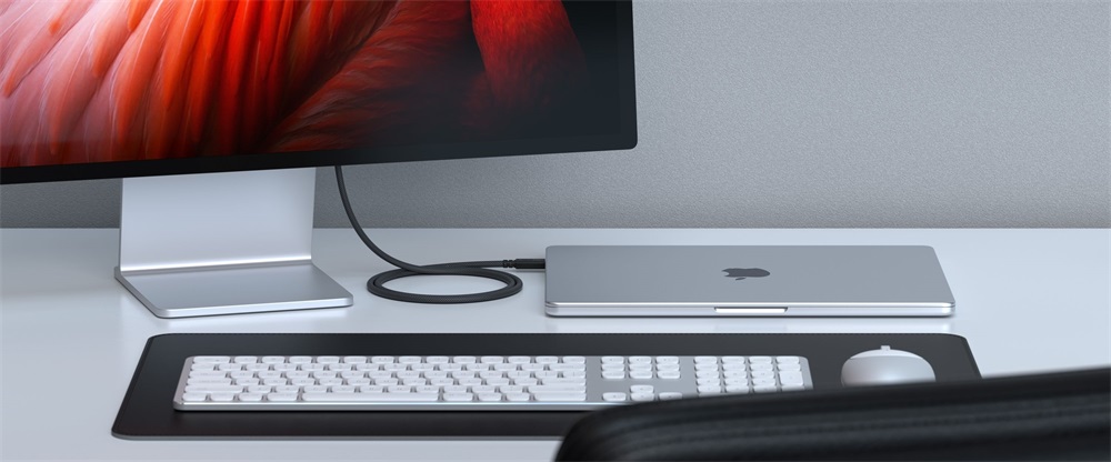 Satechi ST-YTB100K 1m Thunderbolt 4 fekete kábel