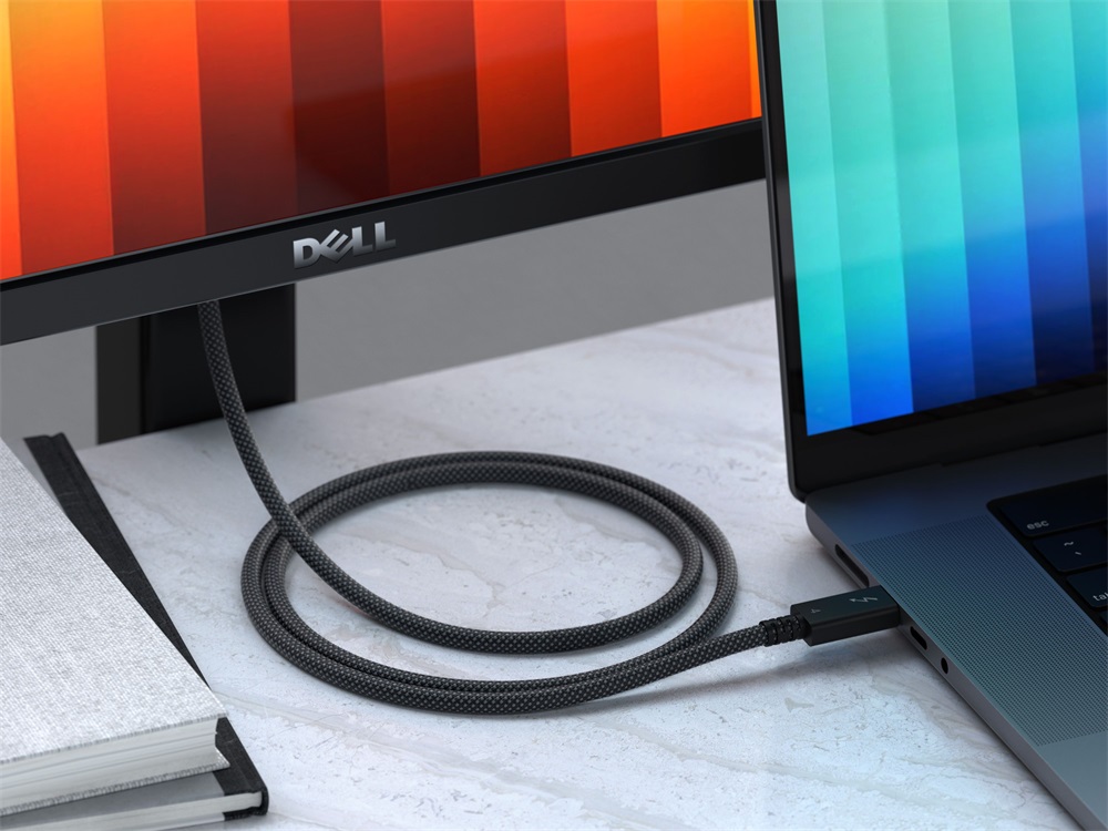 Satechi ST-YTB100K 1m Thunderbolt 4 fekete kábel