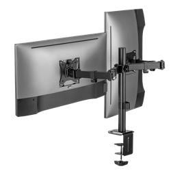 Sbox LCD-352/2-2 17"-32" dönthető, forgatható asztali dual monitor tartó konzol