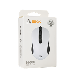 Sbox M-901W USB 1000 dpi fehér vezetékes egér