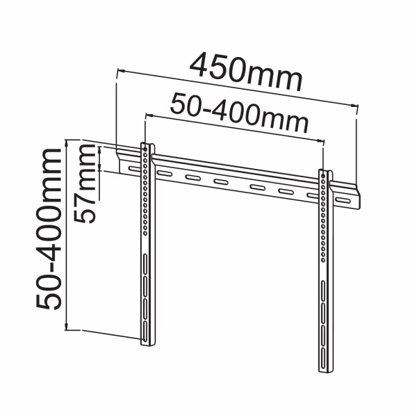 Sbox PLB-114M 23"-55" VESA 400x400 fix fali konzol