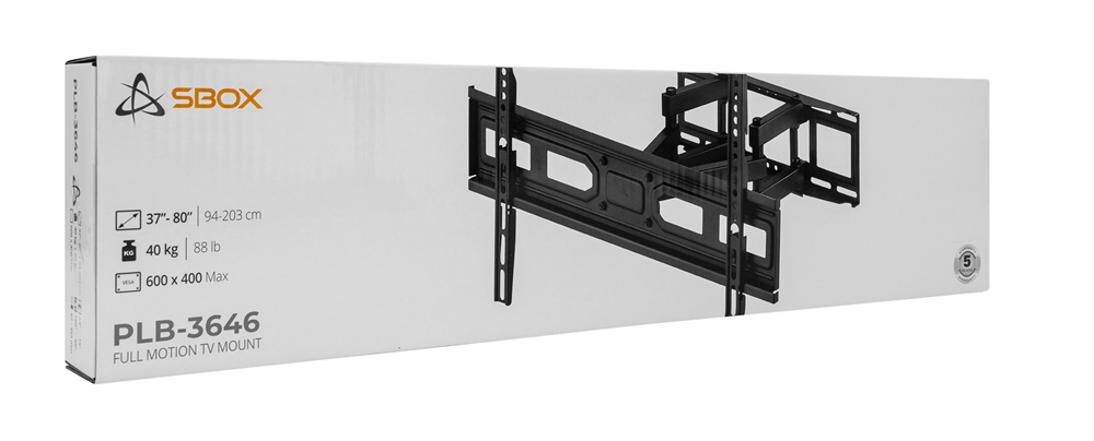 Sbox PLB-3646-2 37"-80" dönthető,forgatható fali TV konzol