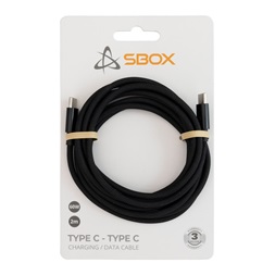 Sbox TYPEC-2-B 2m 60W Type-C fekete adat- és töltőkábel