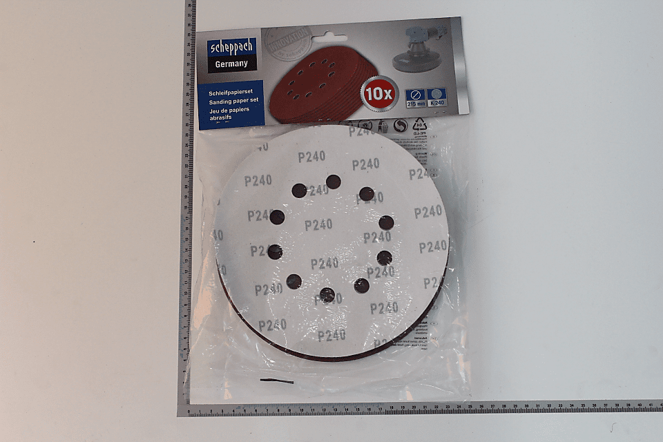 Scheppach 240-es 10db-os kör csiszolópapír készlet