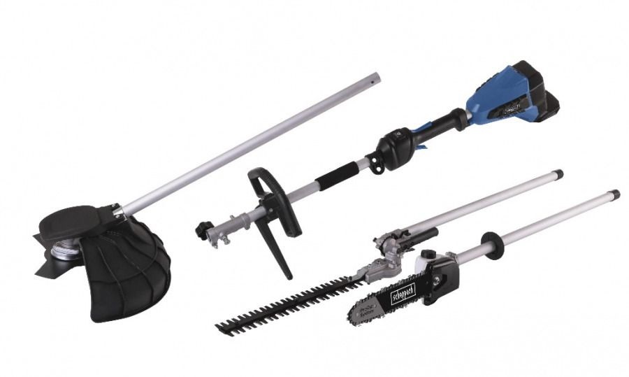 Scheppach BC-MFH400-X indukciós motorral 4in1 2x20V, IXES 20 V (akku és töltő nélkül) akkus multifunkciós kerti gép
