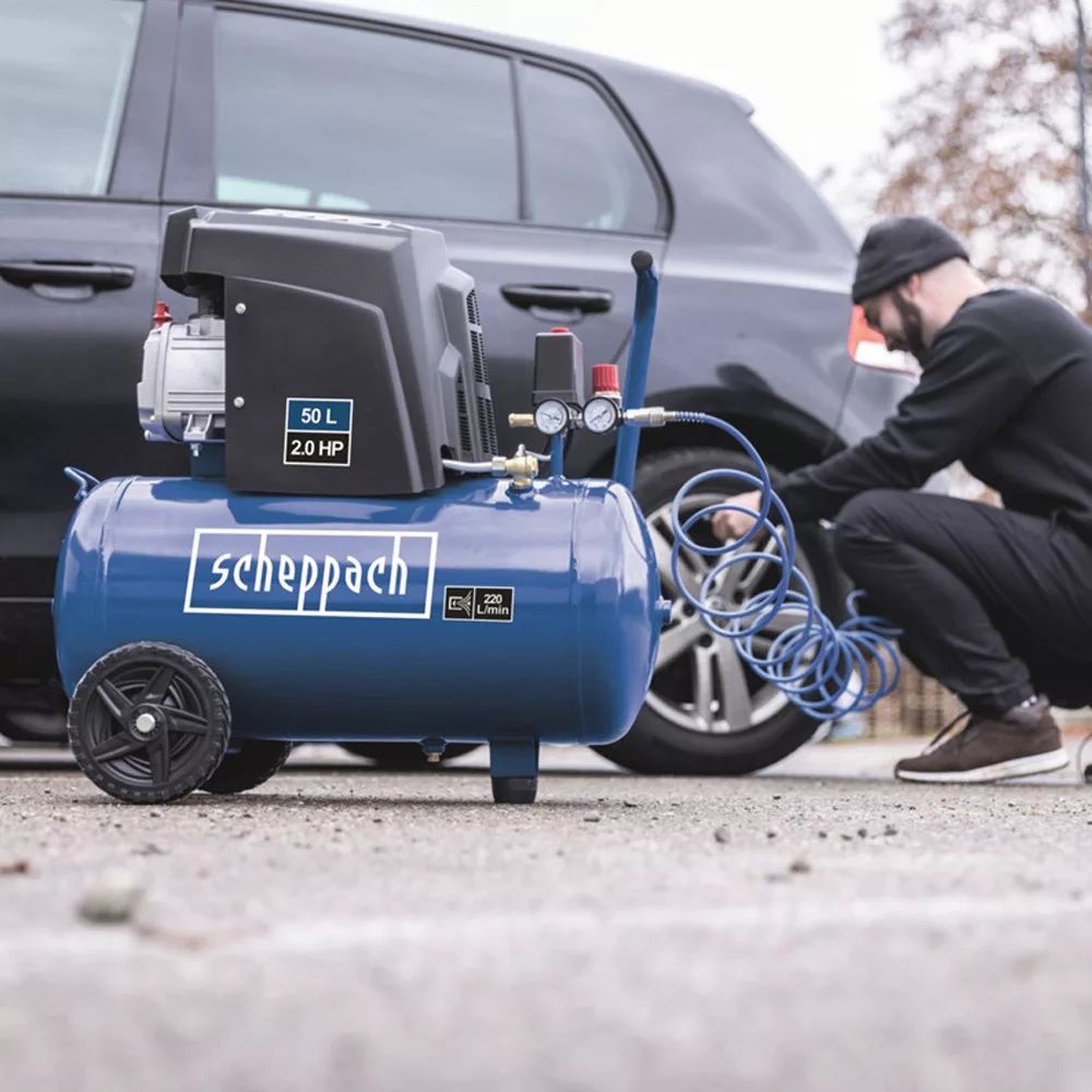 Scheppach HC 65 - 10 bar / 50 liter olajkenésű kompresszor