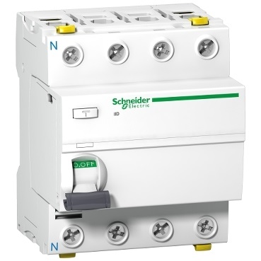 Schneider A9Z21440 analóg 3P+N 40A 30mA A-típus 10kA Acti9 iID áram-védőkapcsoló