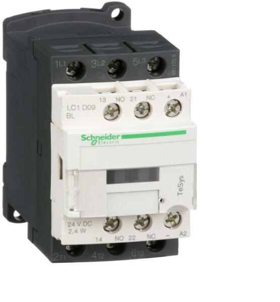 Schneider DC, 4kW/9A 400V AC3 1Z+1NY kontaktor