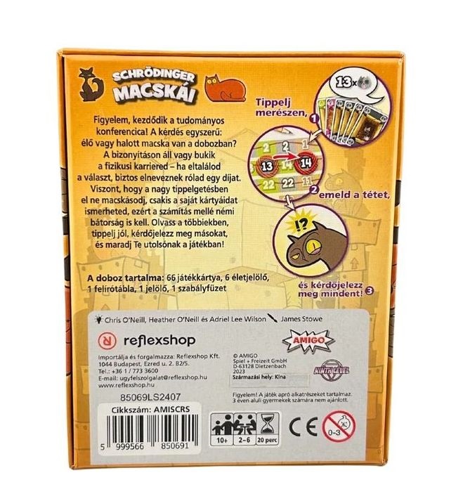 Schrödinger macskái társasjáték