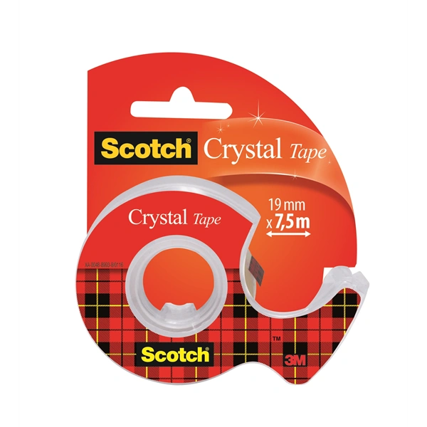 Scotch Crystal Clear 19mmx7,5m ragasztószalag-adagoló