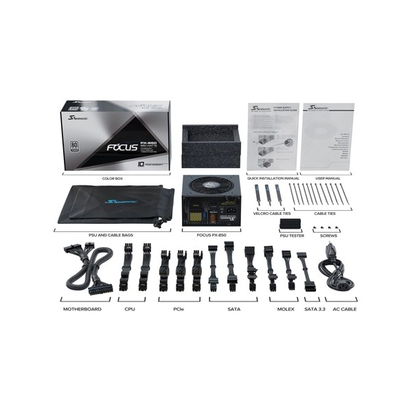 Seasonic Focus PX ATX gaming tápegység 850W 80+ Platinum BOX