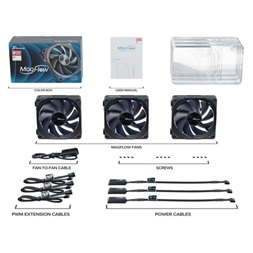Seasonic MagFlow 1225 PWM 3-Fan Kit rendszerhűtő ventilátor fekete