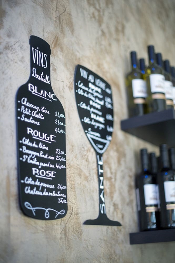 Securit Bottle 30x50cm fekete krétatábla + krétamarker