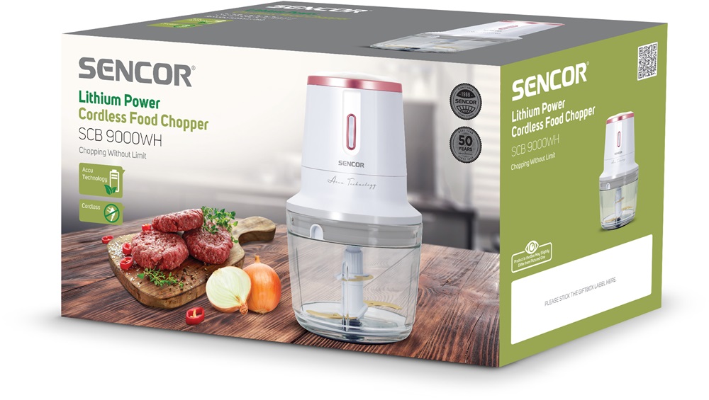 Sencor SCB 9000WH fehér akkumulátoros aprító