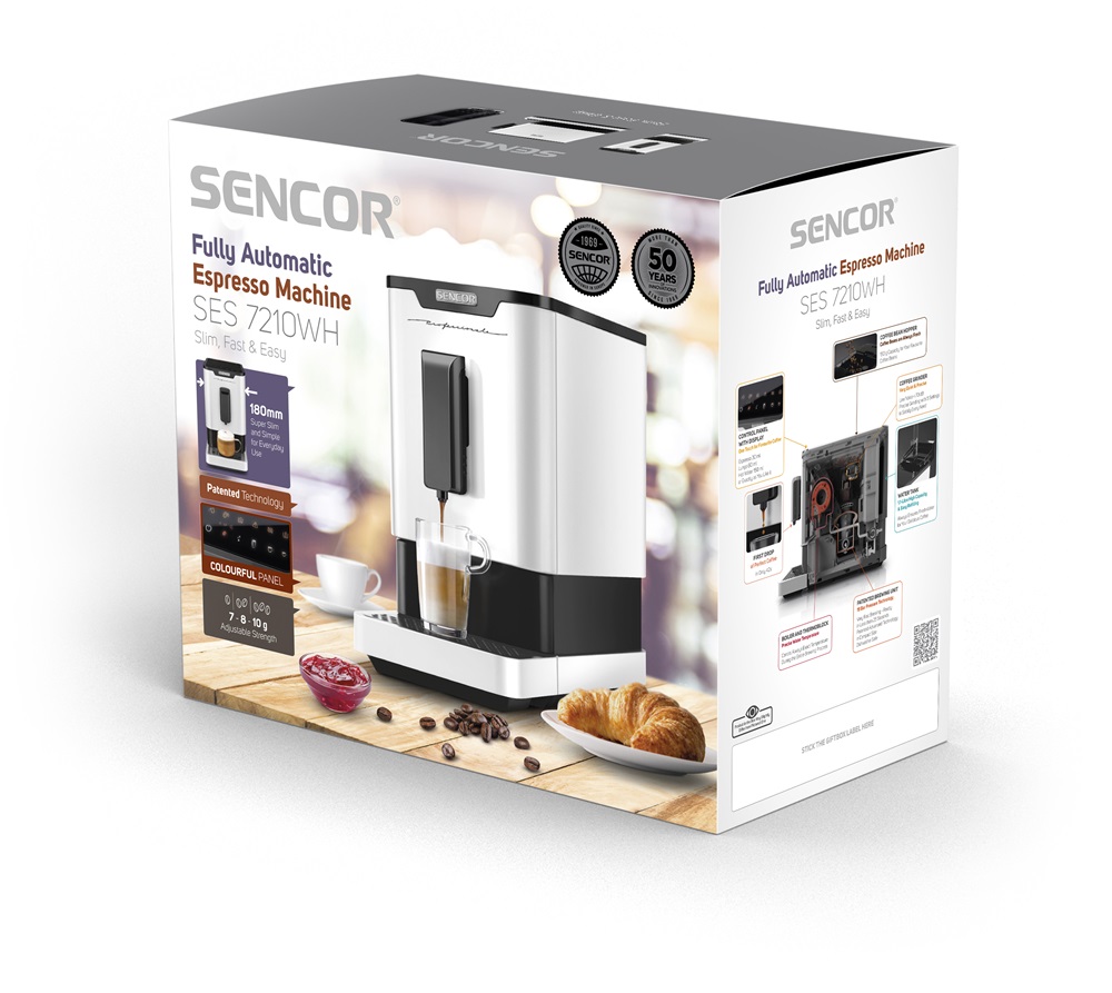 Sencor SES 7210WH fehér automata kávéfőző