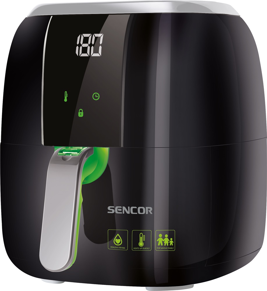Sencor SFR 5321BK fekete 3 L forrólevegős sütő