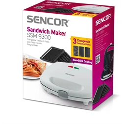 Sencor SSM 9300 3in1 fehér szendvicssütő