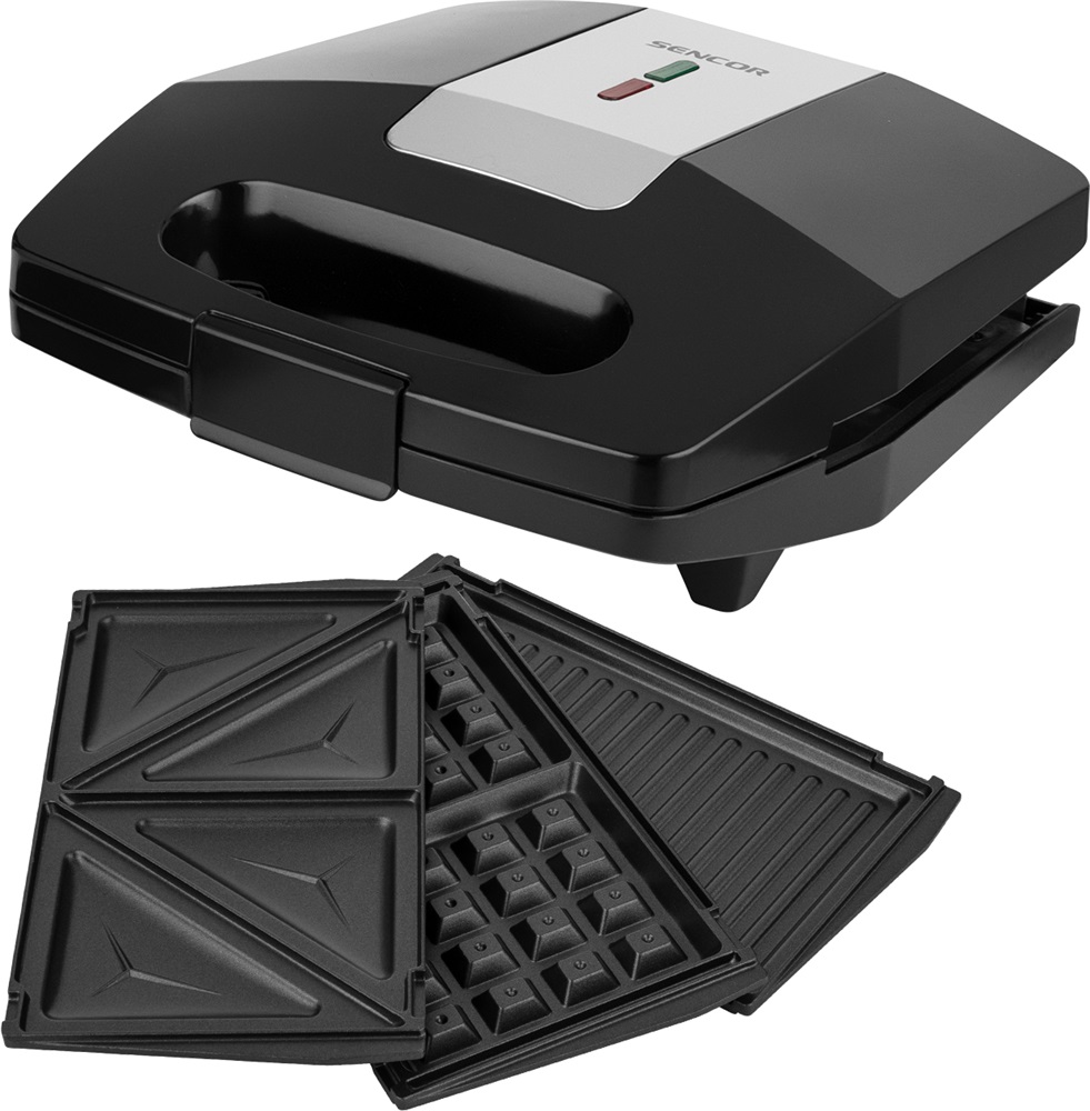 Sencor SSM 9410SS 3in1 inox-fekete gorfi - grill/panini - szendvicssütő