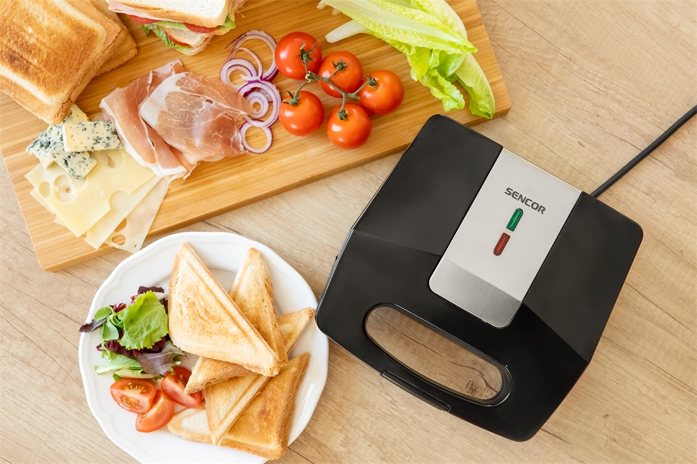 Sencor SSM 9410SS 3in1 inox-fekete gorfi - grill/panini - szendvicssütő