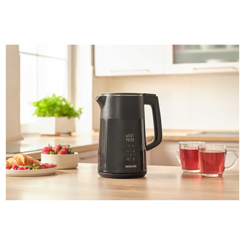 Sencor SWK 0610BK 1,7L-es fekete hőfokszabályzós vízforraló