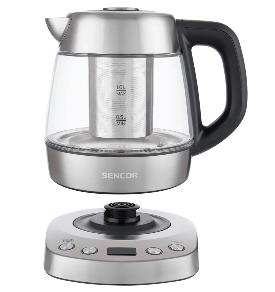 Sencor SWK 1080SS 1L-es teaszitás üveg vízforraló