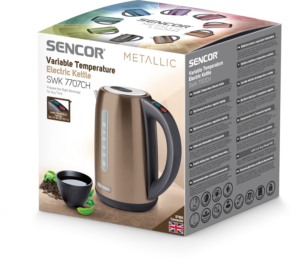 Sencor SWK 7707CH 1,7L-es pezsgő színű vízforraló