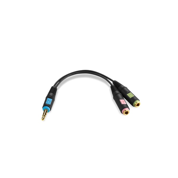 Sennheiser PCV 07 (Mac) sztereó jack apa 3.5 mm > 2 x sztereo jack anya adapter, 3.5 mm