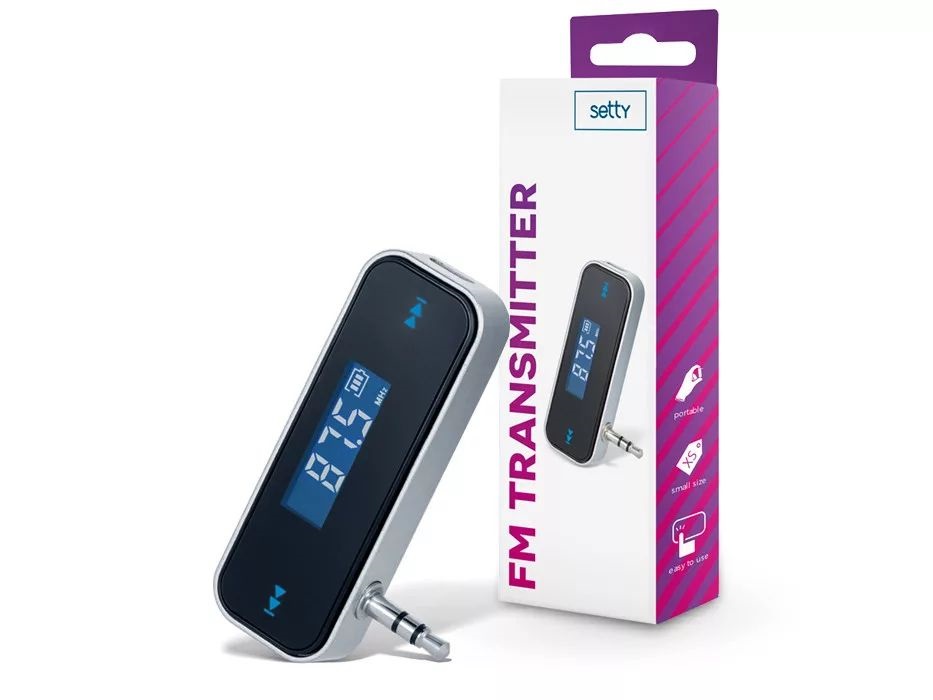 Setty TF-0152 TFM-01 AUX csatlakozós Bluetooth telefon kihangosító és FM transzmitter