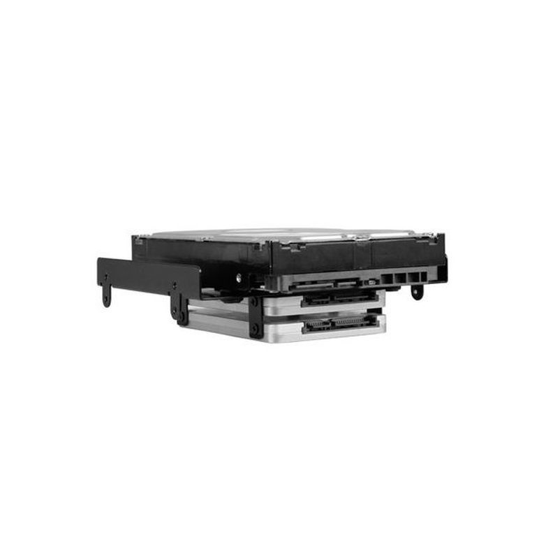 Sharkoon 5.25" BayExtension (4x 2.5", vagy  1x 3.5" és 2x 2.5" HDD/SSD számára; 5,25" helyre) fekete beépítő keret