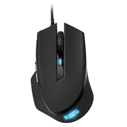 Sharkoon SHARK FORCE II Black (optikai; 4200DPI; Pixart PMW3519 chip; harisnyázott kábel) fekete gamer egér
