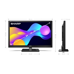 Sharp 24" 24EE3E HD Ready Smart LED TV (Újracsomagolt)