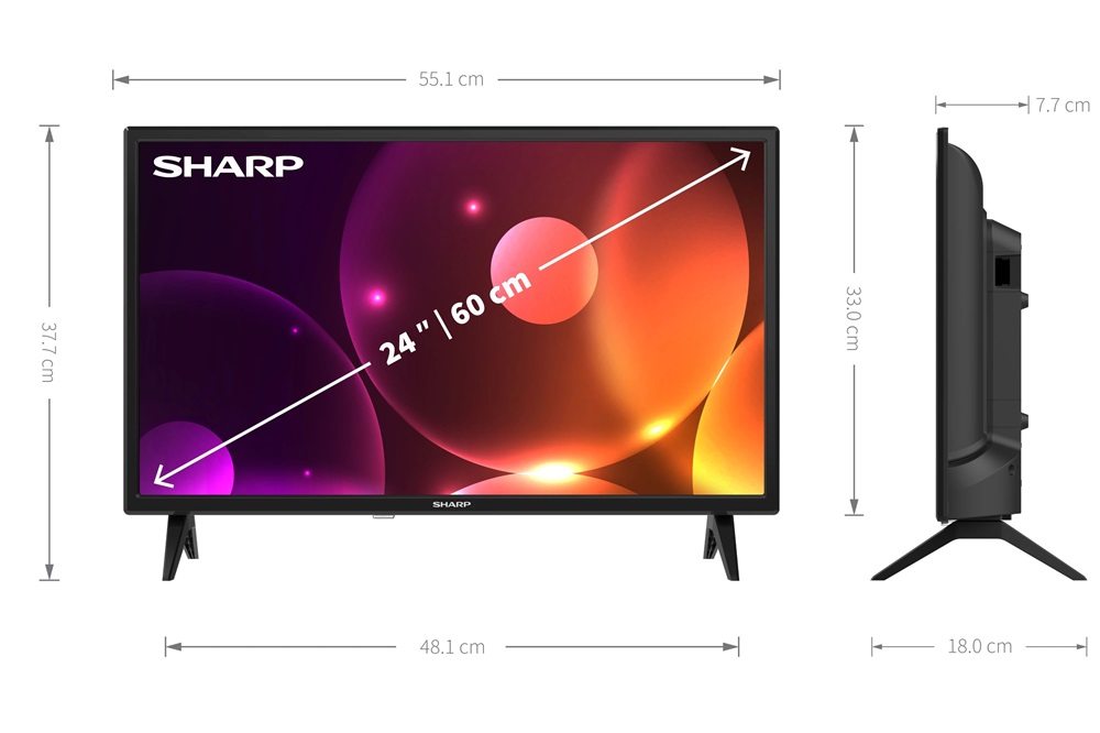 Sharp 24" 24FA2E HD Ready LED TV (Újracsomagolt)