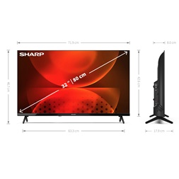 Sharp 32" 32FH2EA HD Ready Android Smart LED TV (Újracsomagolt)
