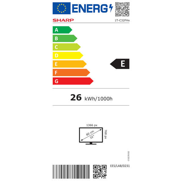 Sharp 32" 32FH2EA HD Ready Android Smart LED TV (Újracsomagolt)