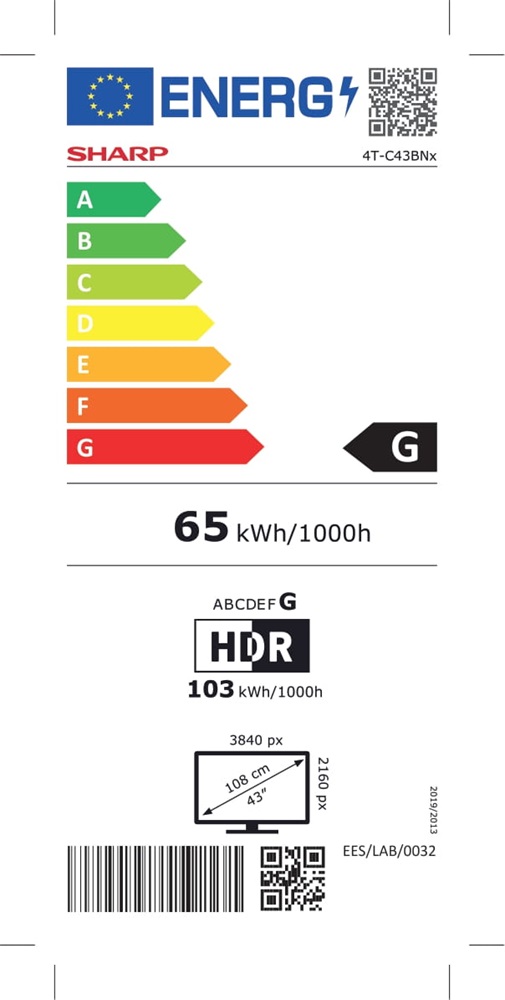 Sharp 43" 43BN5EA 4K UHD Android Smart LED TV