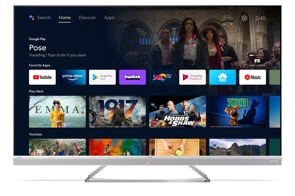 Sharp 50” 50EQ4EA 4K UHD Android Smart QD-LED TV