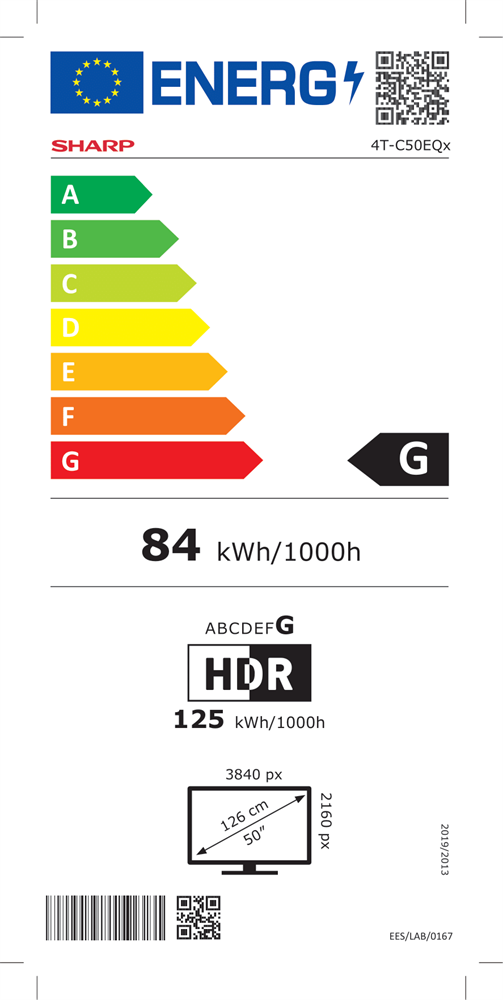 Sharp 50” 50EQ4EA 4K UHD Android Smart QD-LED TV
