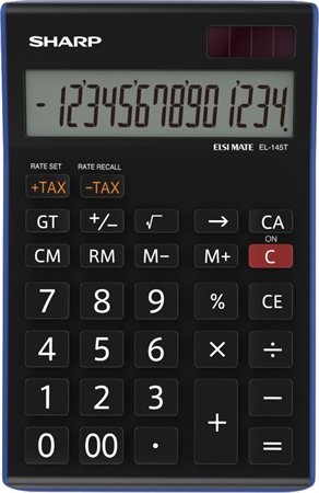 Sharp EL145TBL napelemes asztali számológép