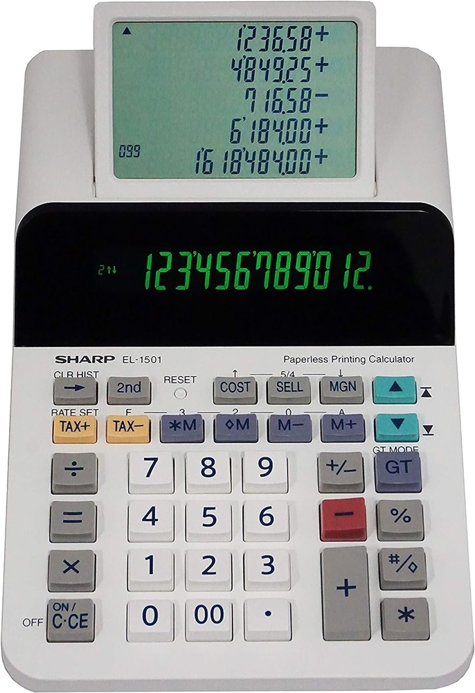 Sharp EL1501 segédkijelzős asztali számológép