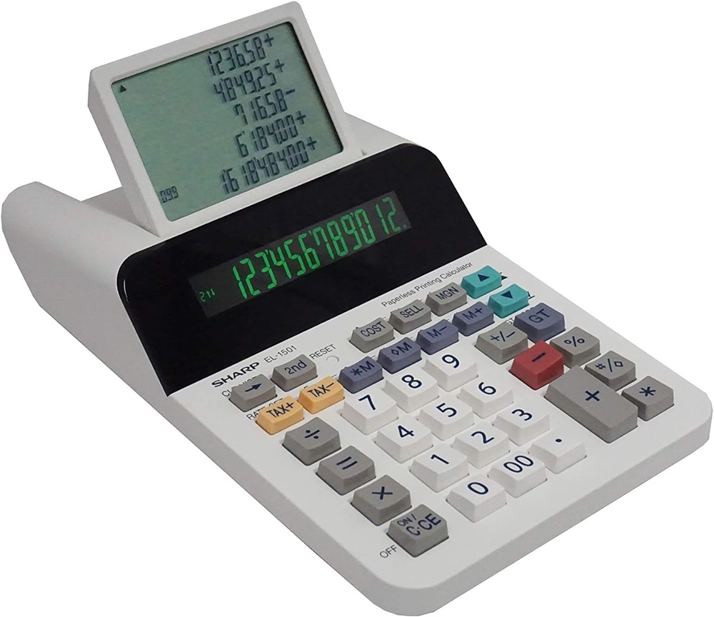 Sharp EL1501 segédkijelzős asztali számológép