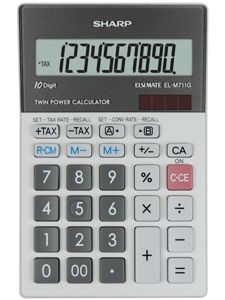 Sharp ELM711PGGY napelemes asztali számológép